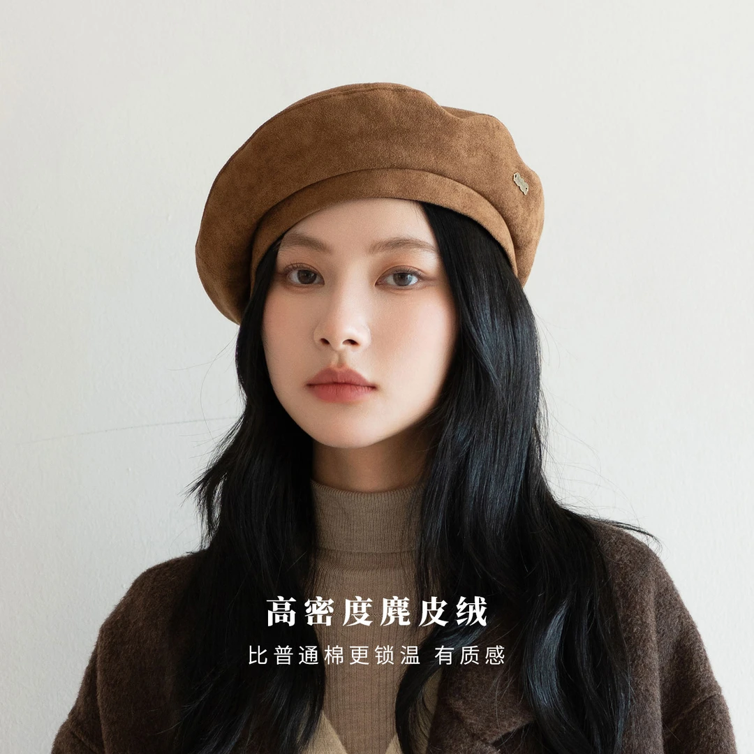 疯帽子 时尚复古贝雷帽 韩版百搭洋气八角画家帽子女款2025秋冬