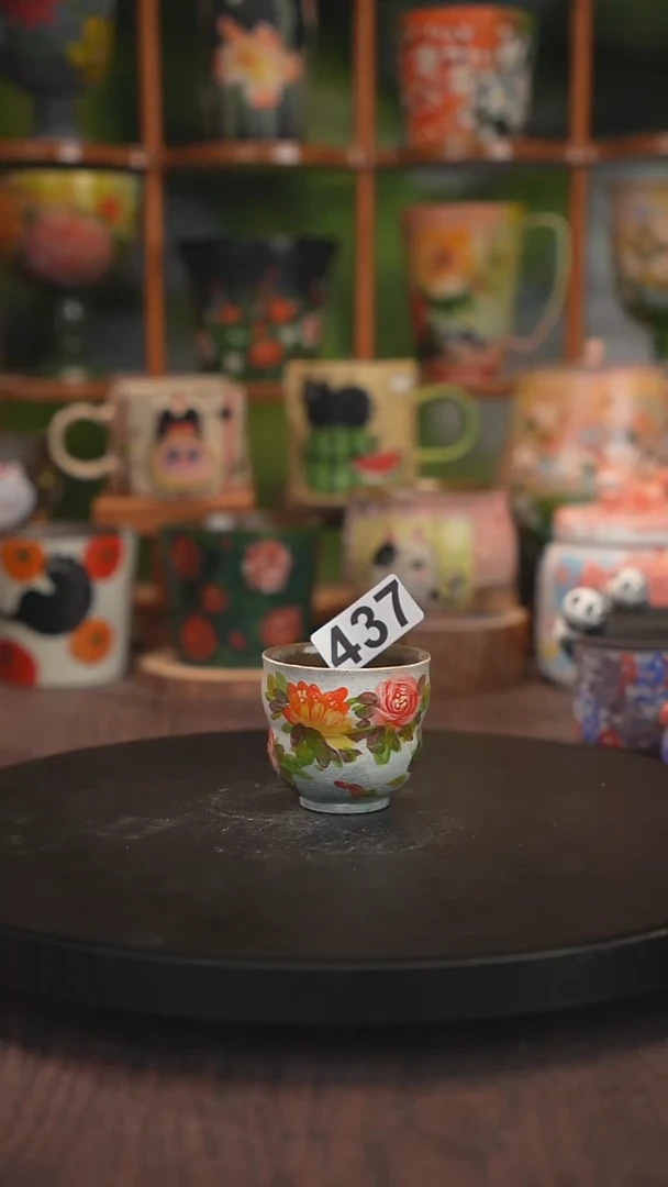 紫砂油画釉下彩手绘437