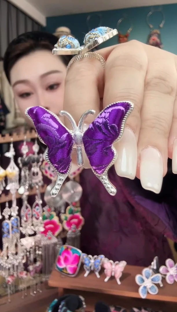 刺绣纯手工民族风刺绣戒指