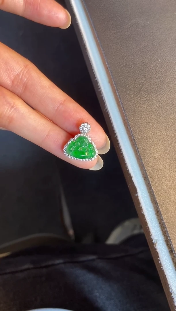 吊坠(不含链)银S925镶嵌翡翠1