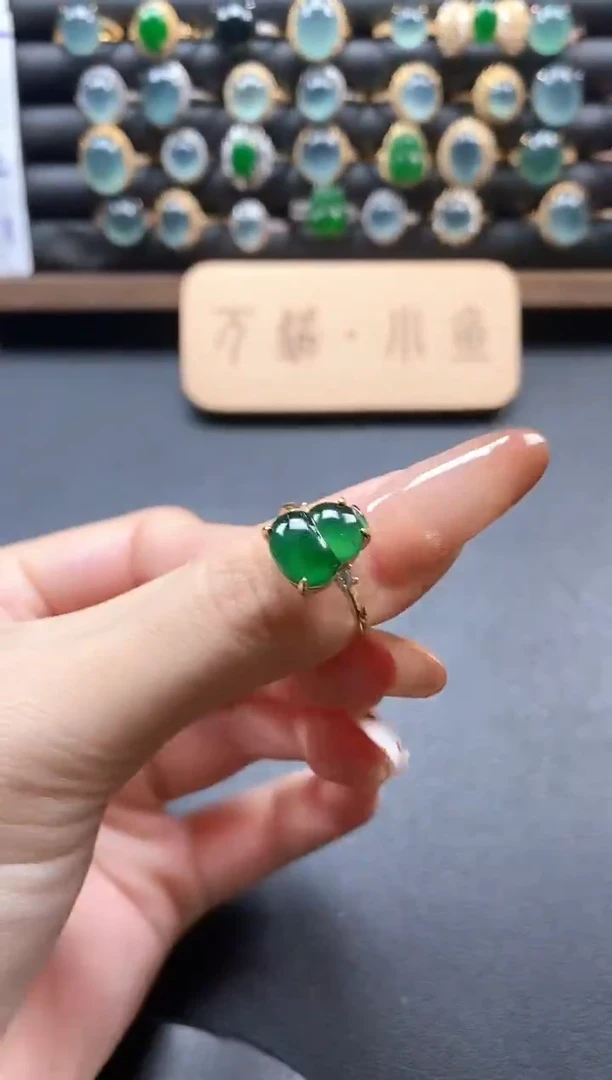 银S925镶嵌戒指翡翠51511