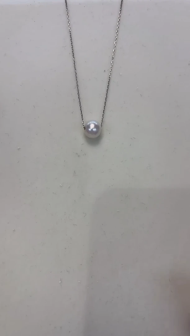淡水珍珠银S925镶嵌颈饰1元