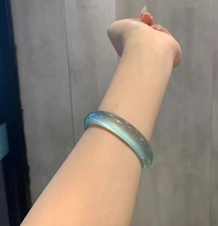 【假一赔三】保真库里蓝天青冻正宽手镯多样性发一景泰蓝工艺