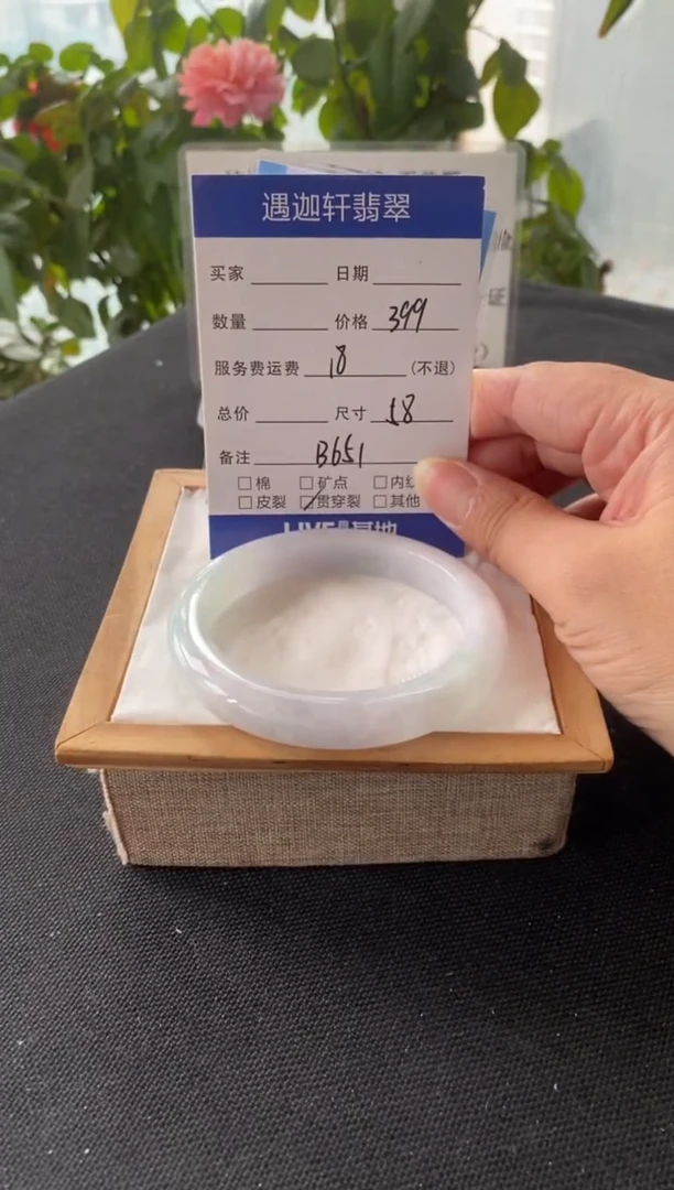 未镶嵌手镯翡翠58圈口 B651编码