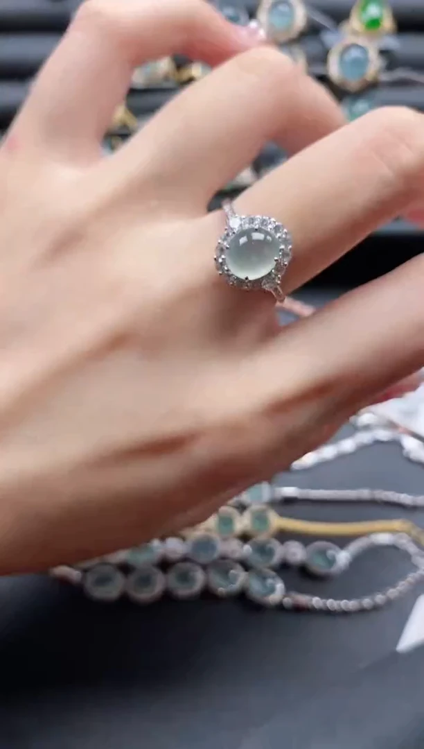 【闪购商品】翡翠戒指银S925镶嵌1111