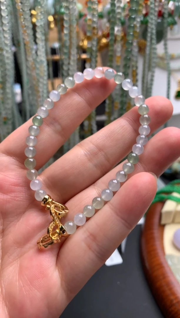 未镶嵌手链翡翠翡翠珠珠手串