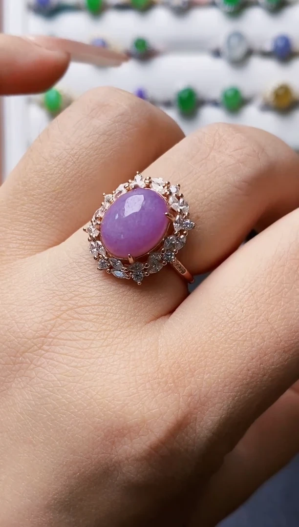 银S925镶嵌戒指翡翠3095