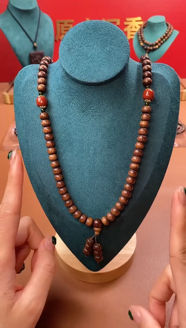 【闪购商品】沉香手串Y沉水玉化富森红土6*8*108颗