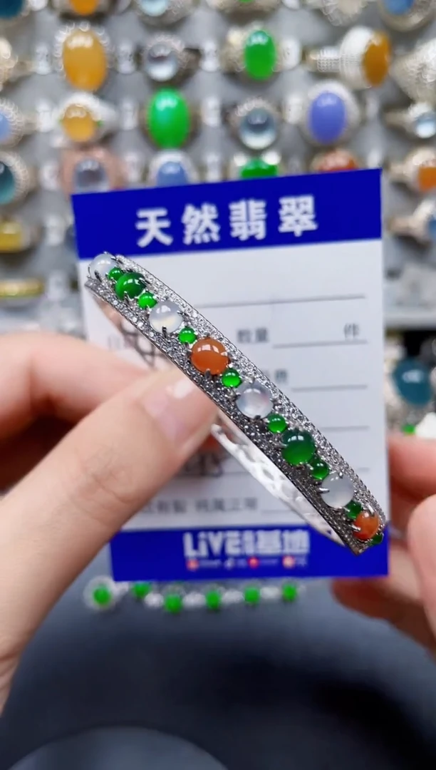 颈饰银S925镶嵌翡翠285