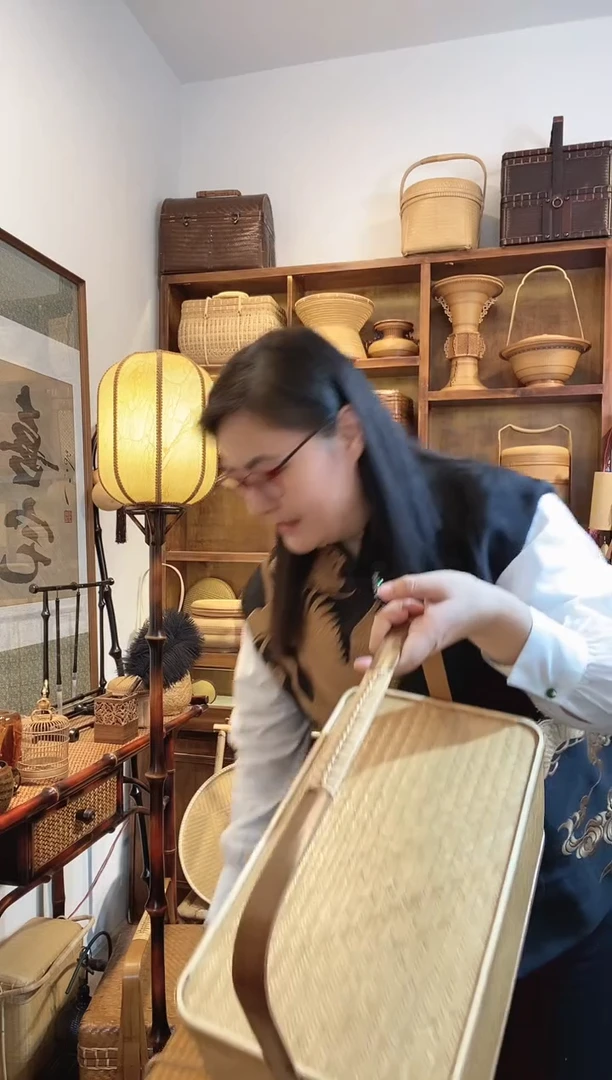 【闪购商品】手工竹编茶具收纳箱