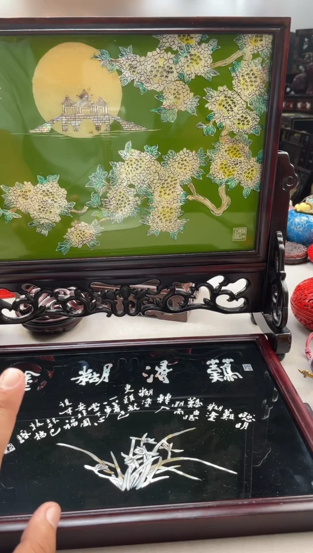 格*妈扬州漆器30方台屏
