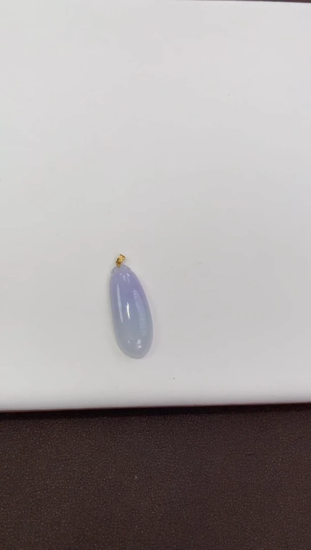 翡翠18K金镶嵌颈饰天然缅甸a货翡翠
