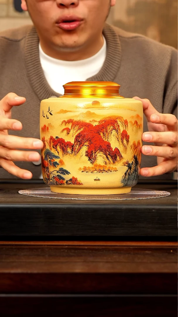 【闪购商品】紫砂茶壶顽壶紫砂精选茶叶罐