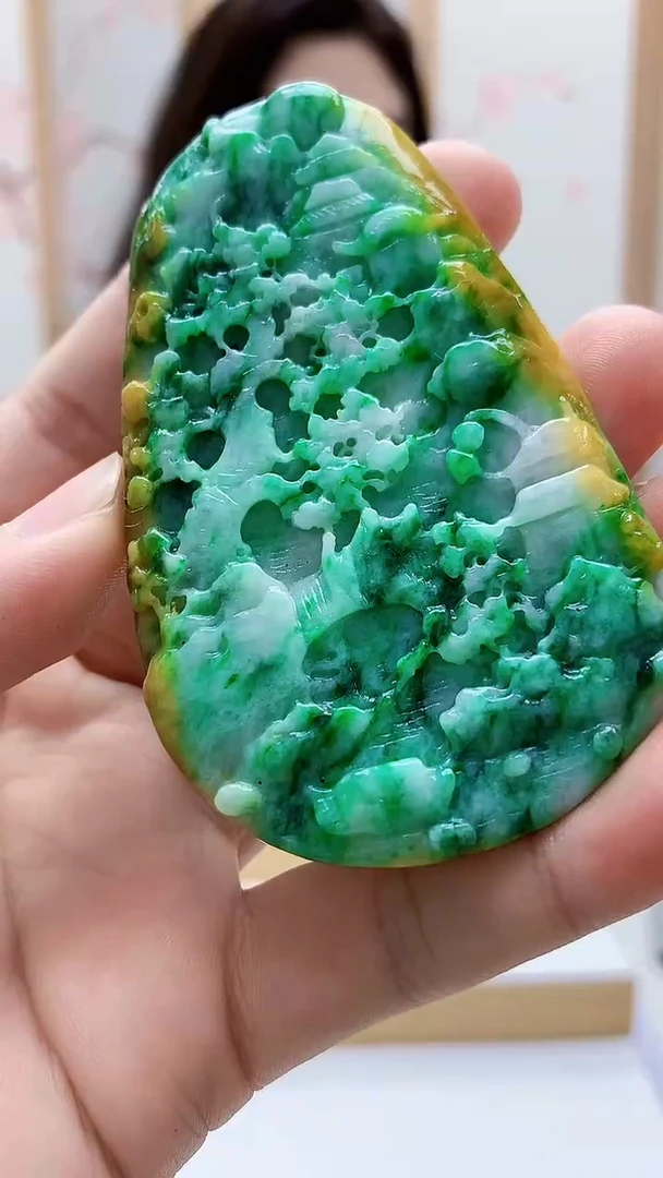 未镶嵌定制翡翠4829bb-毛货挂件135