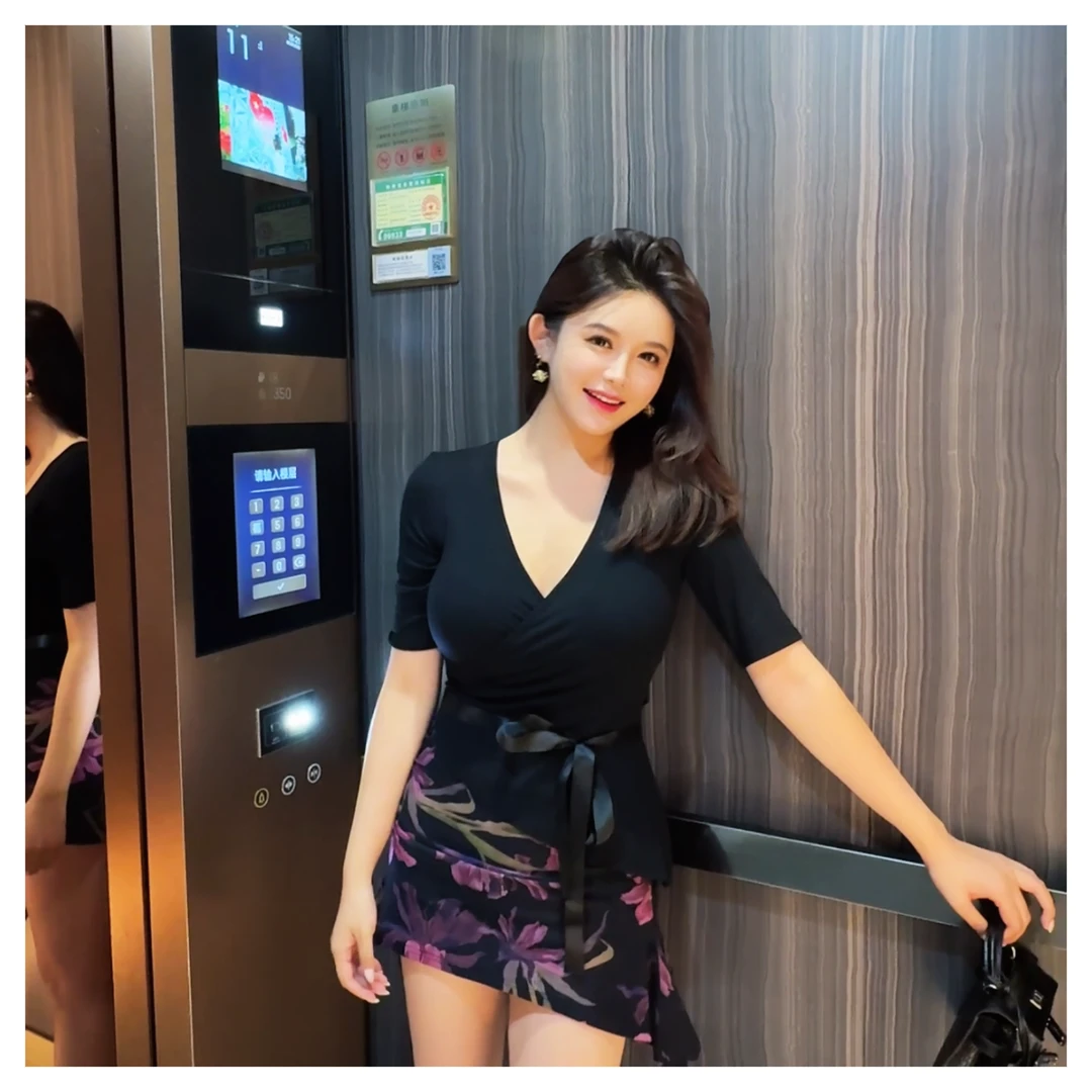 紫韵花开 复古优雅气质高弹修身显瘦长短款碎花包臀半裙G223/G228