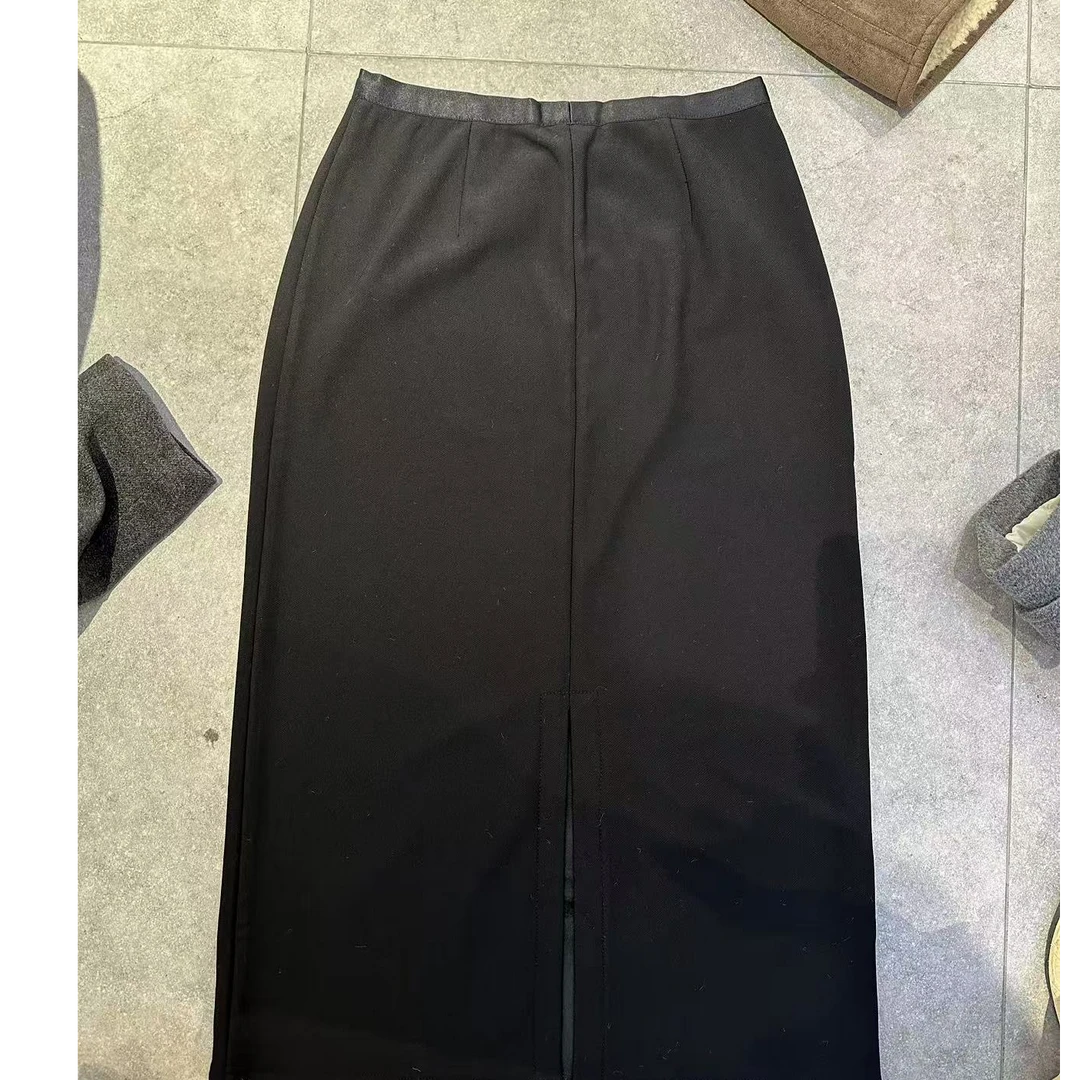 【爽爽】2025早春款高腰显瘦中长款开叉百搭半身裙