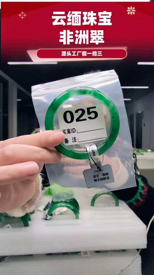 未镶嵌手镯石英质玉（非洲翠）6061圈口025