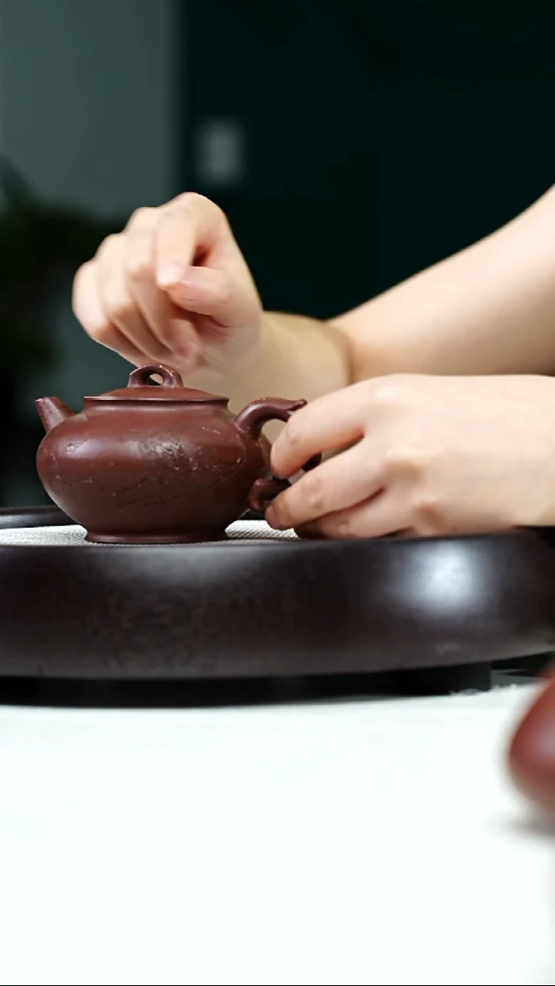 茶壶紫砂连桥邀月-底槽清-240cc