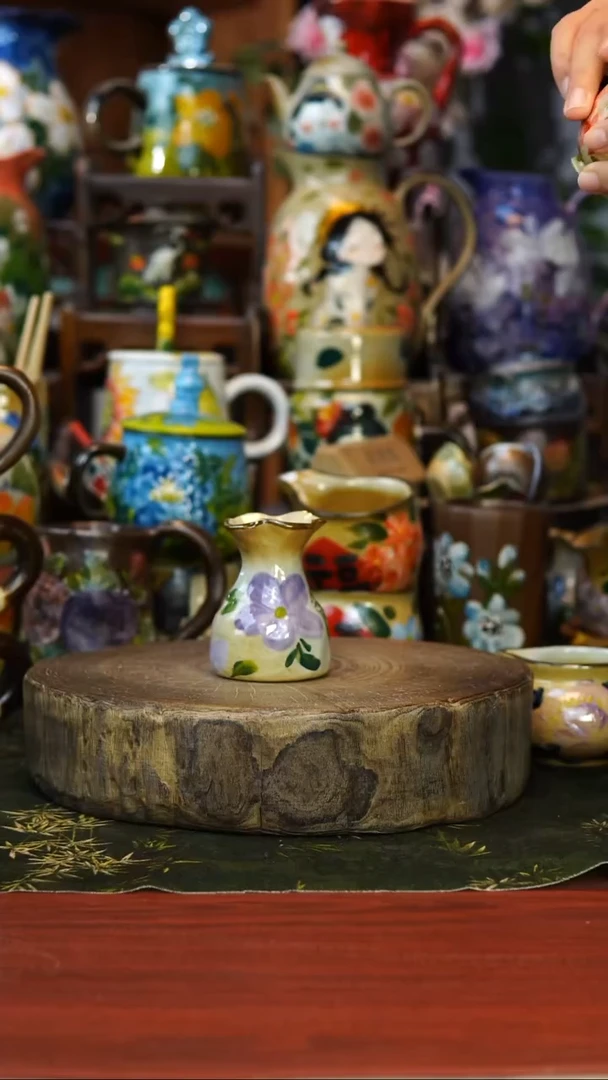 花瓶/杯子/碗12景德镇手工高温釉下彩