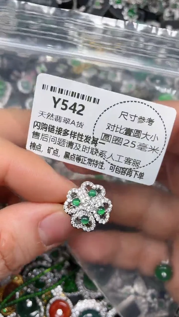 颈饰未镶嵌翡翠Y542戒指