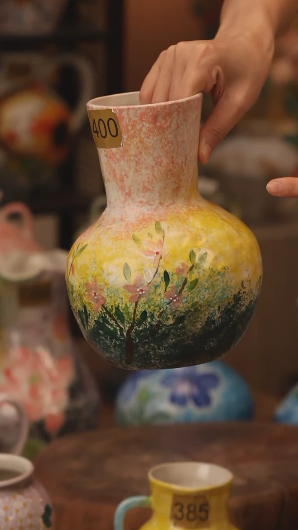 陶瓷400景德镇设计师手作花器摆件侘寂风