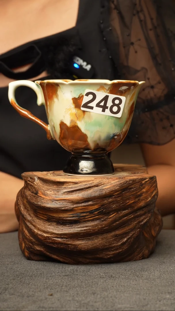 杯子248景德镇手创颜色釉杯（食品级）带冰裂纹