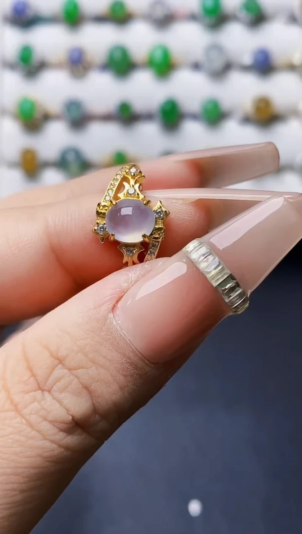 银S925镶嵌戒指翡翠3165