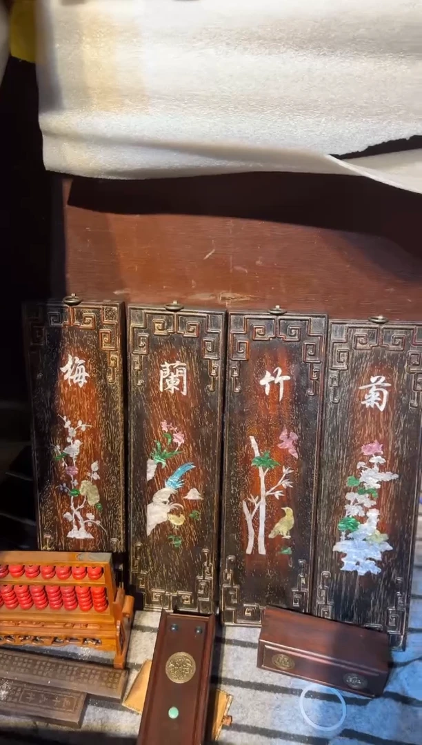 木紫檀梅兰竹菊
