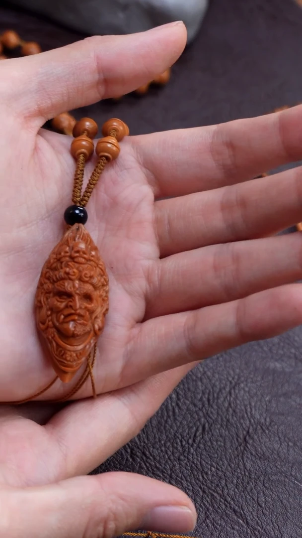 橄榄核手串/手链不动明王配金饭碗