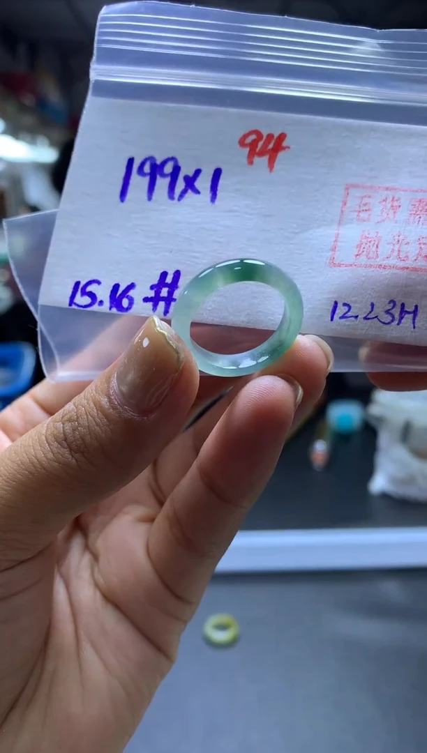 未镶嵌定制翡翠戒圈#199元-毛货需精细抛光
