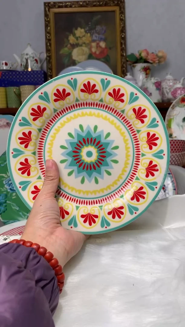 【闪购商品】瓷片陶瓷原单CC104餐具1个8寸