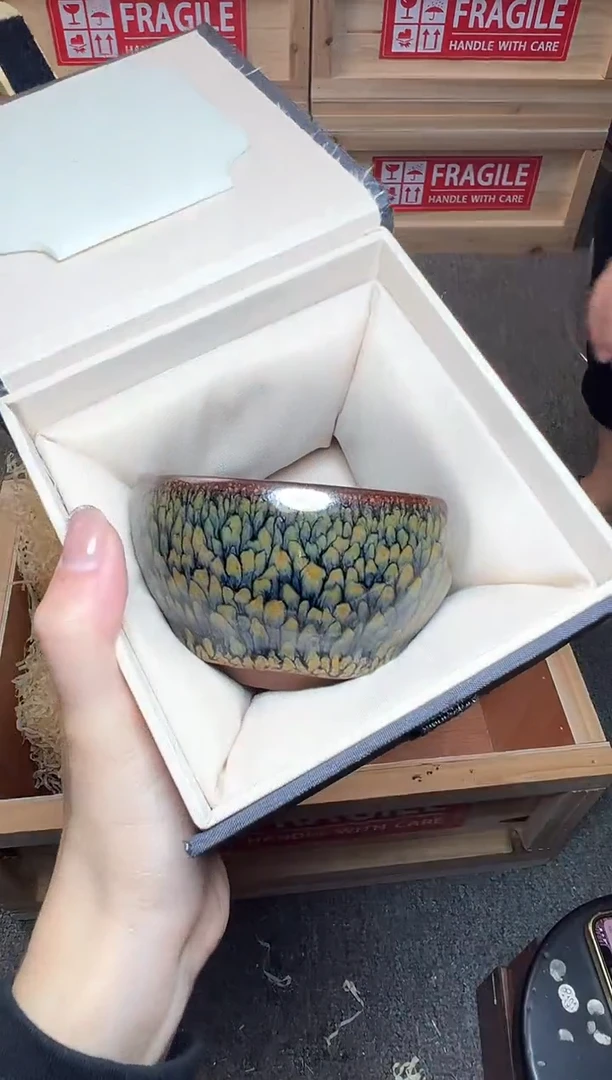 茶盏蓝绿鹧鸪 钵 盏三疯建盏茶器