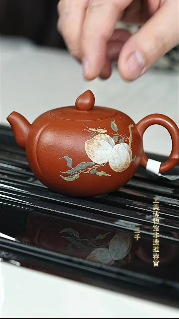 茶壶紫砂宜兴紫砂027   老朱泥  120c