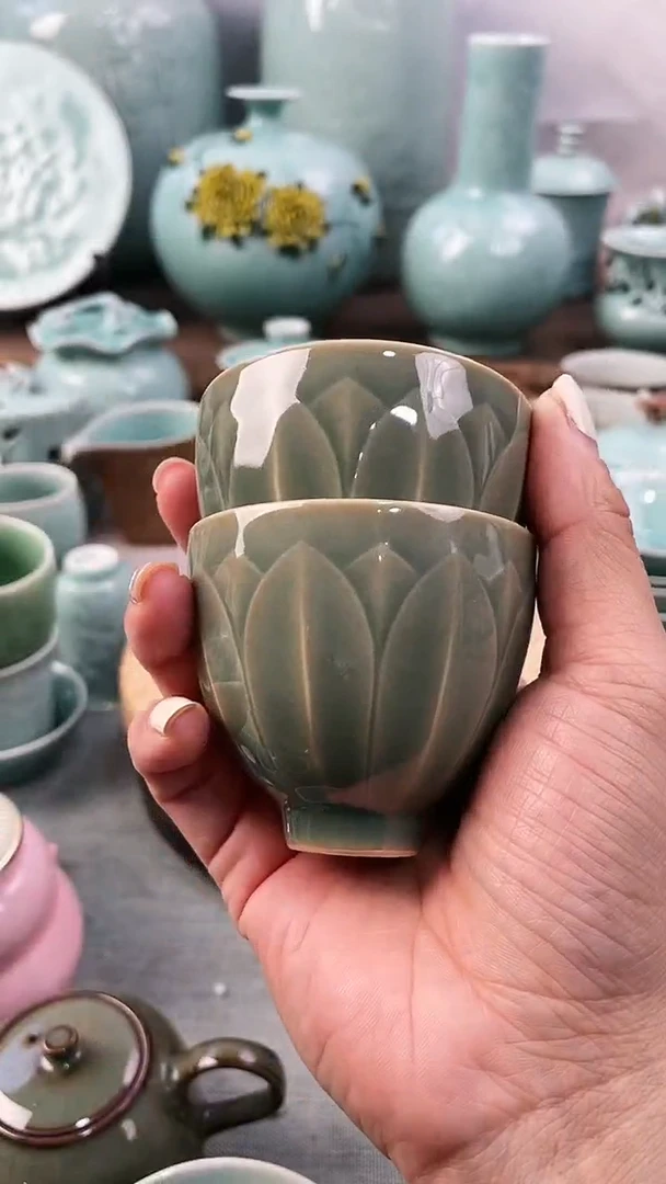 【闪购商品】2个 特价 微瑕 慧仙青瓷