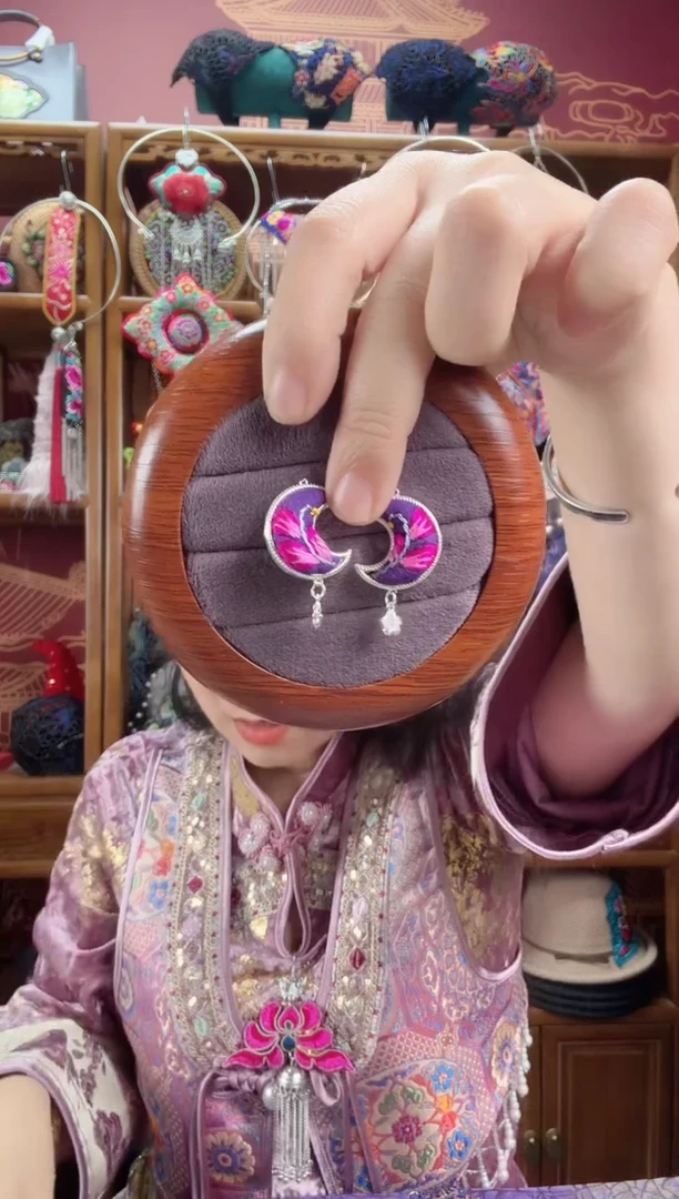 刺绣耳环12甜甜家