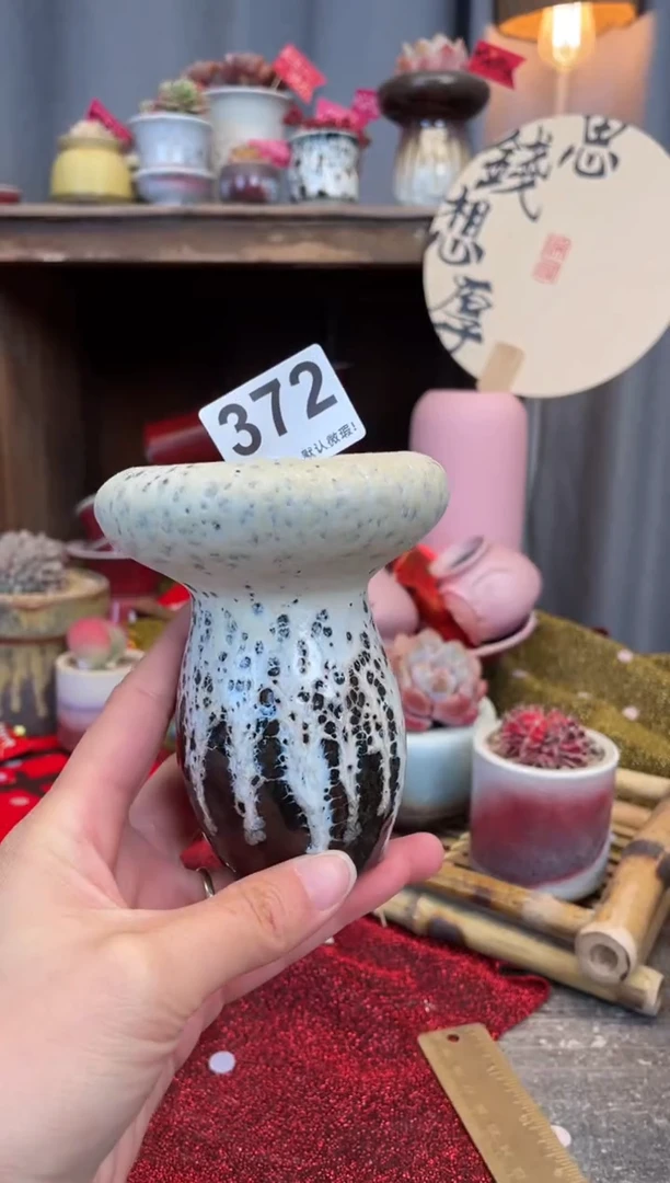 【闪购商品】摆件372景德镇手工花盆 默认微瑕