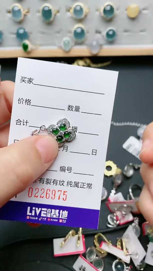 翡翠银S925镶嵌耳饰....