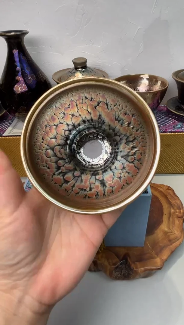 茶盏春申阁福利1只 繁花樽杯