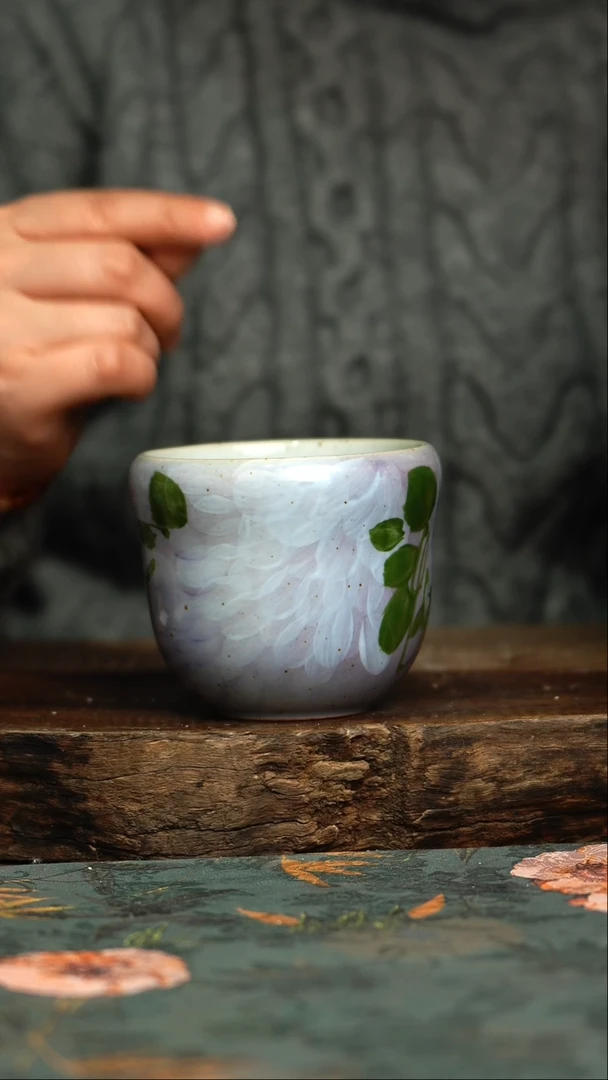 【闪购商品】杯釉下彩手工手绘同款陶器