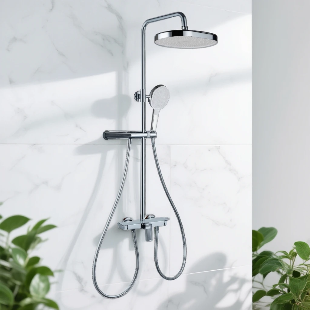 沁牧新款增压按摩水疗背喷淋浴花洒家用卫生间适用卫浴花洒套装