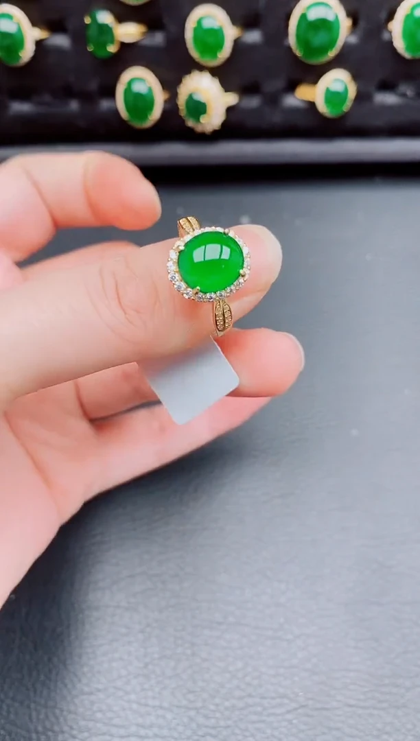 【闪购商品】翡翠戒指银S925镶嵌天然a货翡翠199