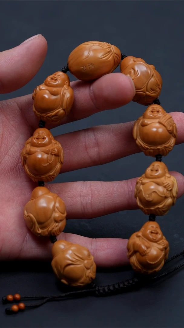 橄榄核吊坠2.1弥勒送福