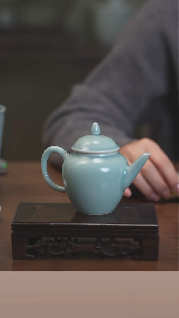 【闪购商品】清凉寺原产地仿古釉手工汝瓷冰凌壶