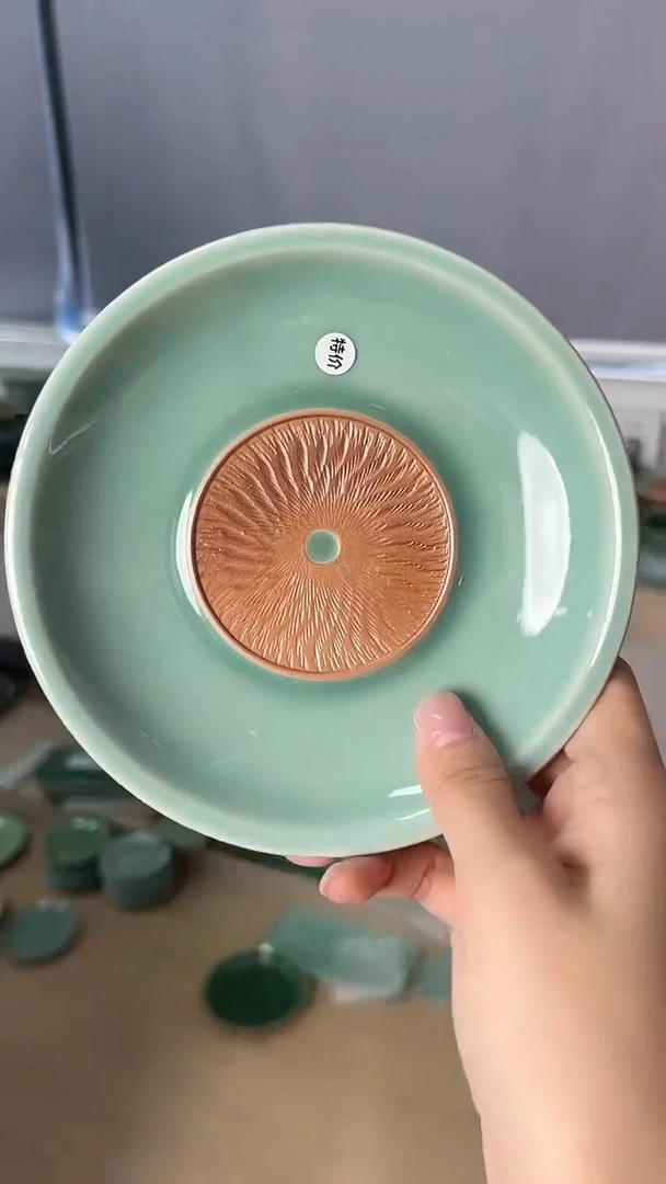 龙泉云间青瓷小米茶器