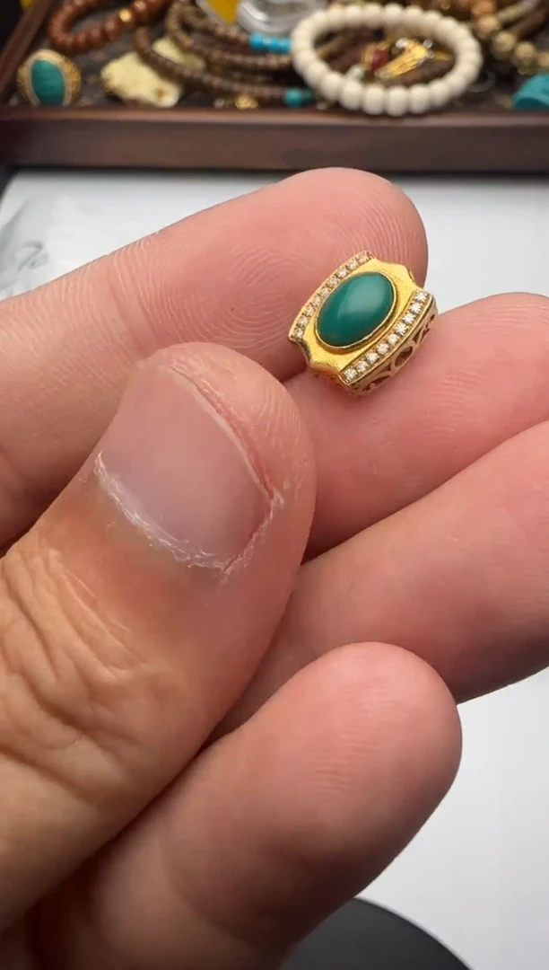 足金镶嵌绿松石配饰配饰413513111111