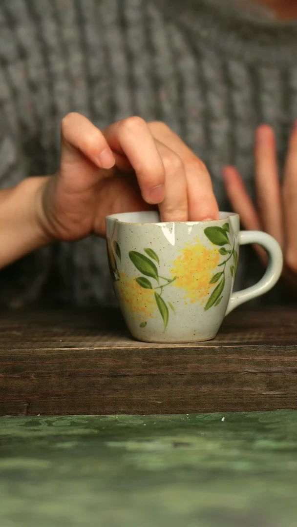 陶瓷青诗集手工手绘瓷器