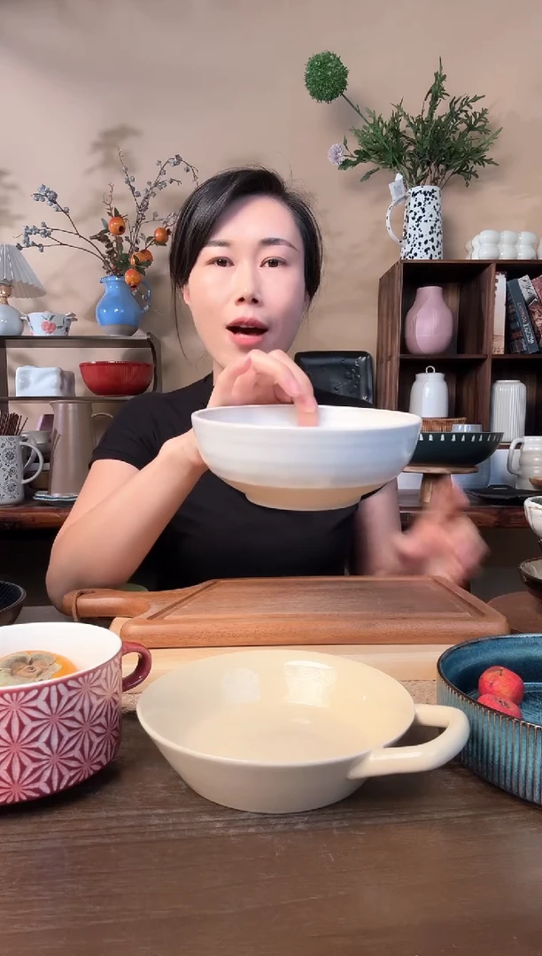 6.2英寸窑变螺纹碗微瑕