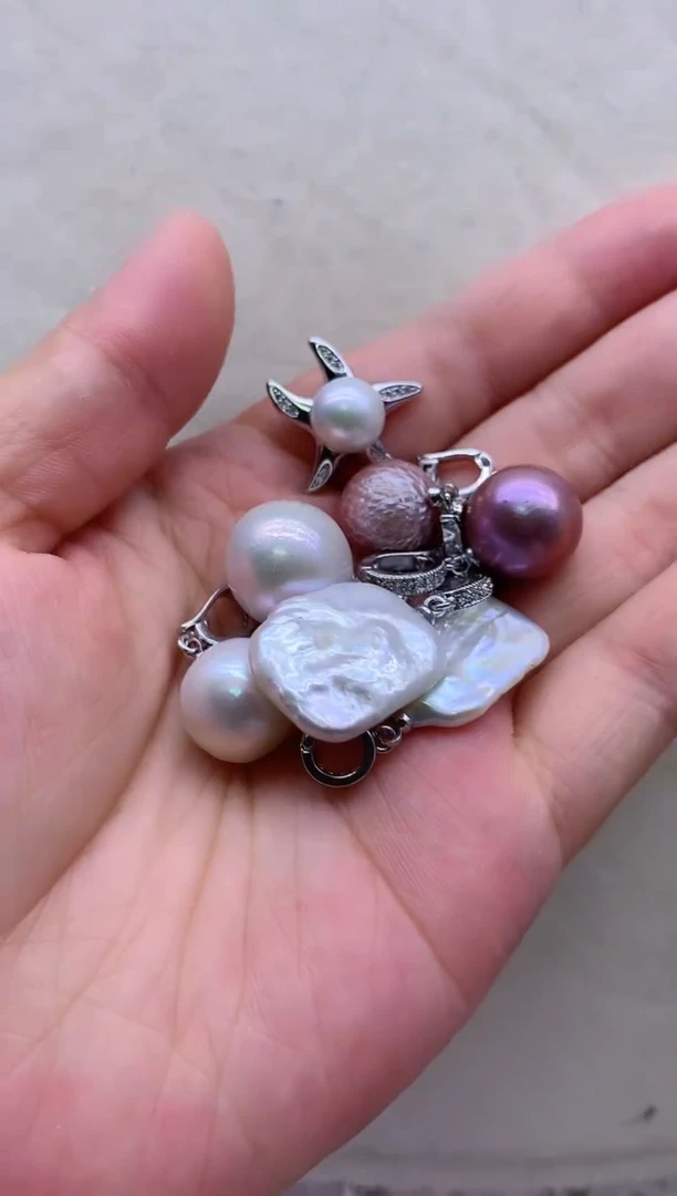 【闪购商品】淡水珍珠吊坠(不含链)合金多发其一