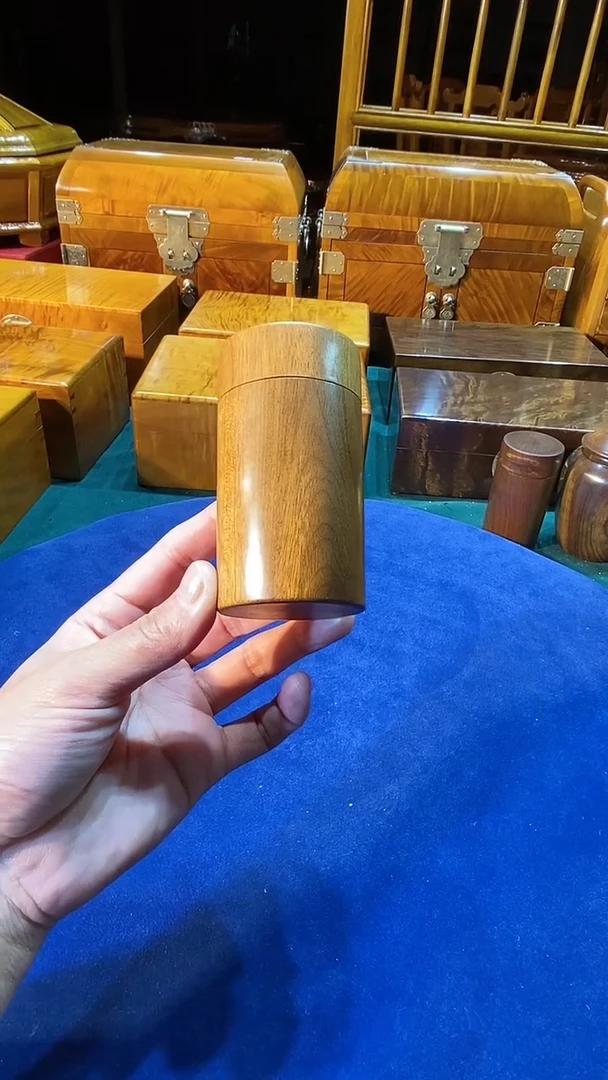 【闪购商品】金丝楠木艺小叶桢楠 牙签罐