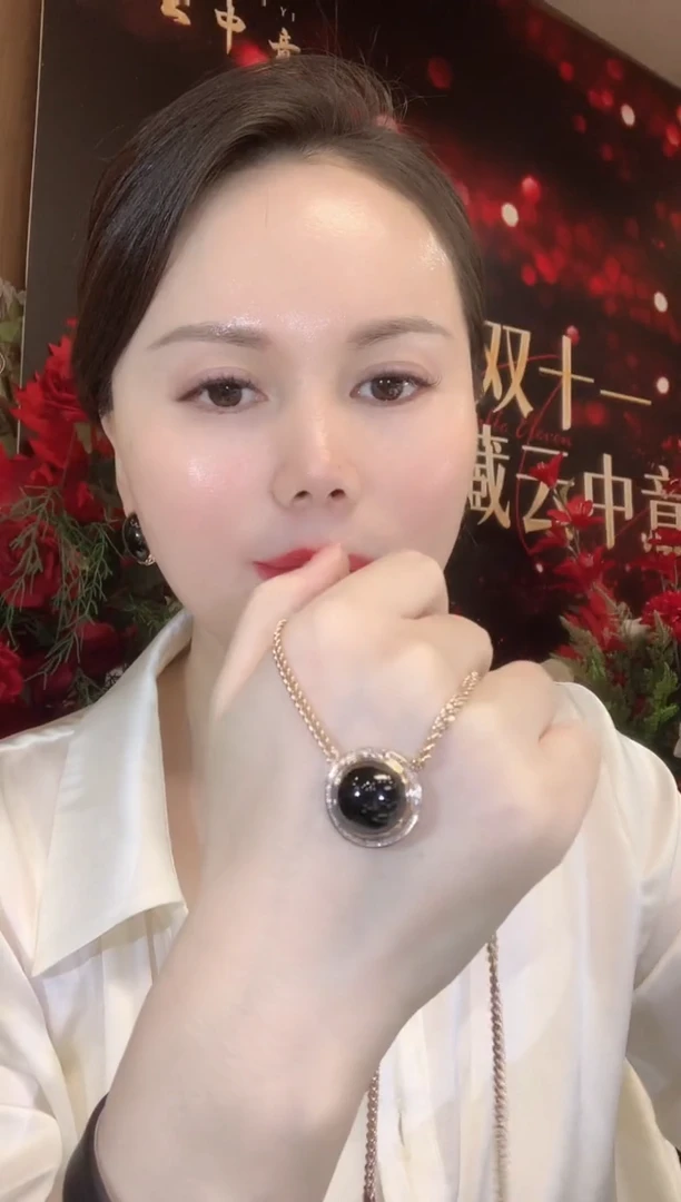 套链18K金镶嵌翡翠D51